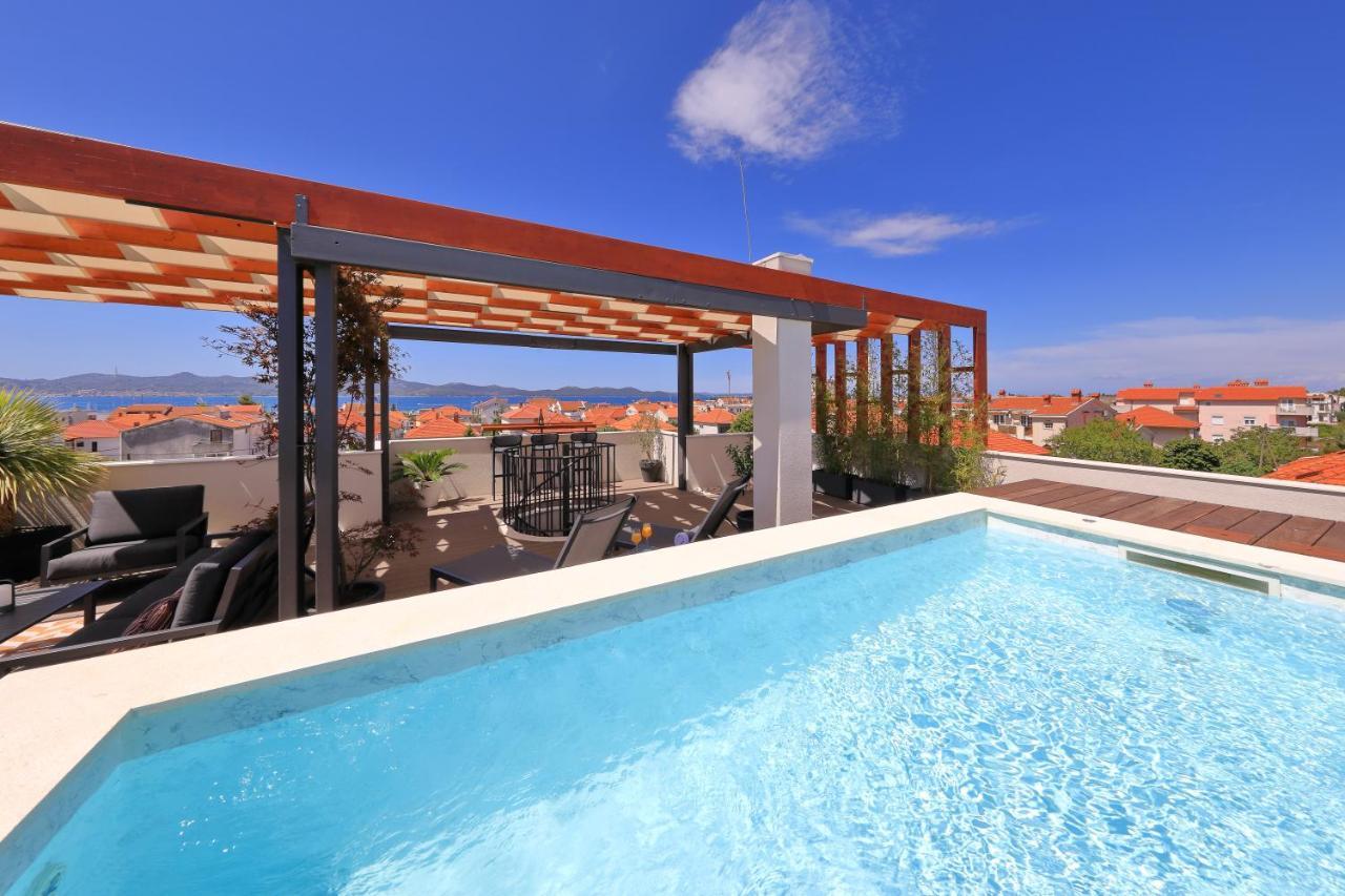 Penthouse Diem - Private Pool With Sea View Zára Kültér fotó