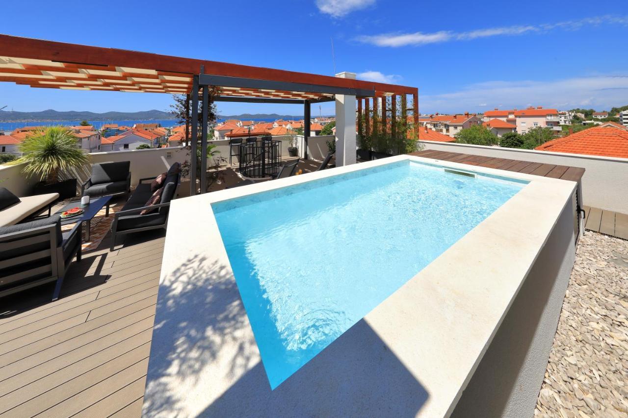 Penthouse Diem - Private Pool With Sea View Zára Kültér fotó