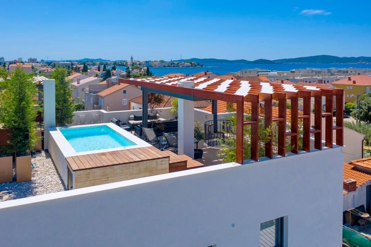 Penthouse Diem - Private Pool With Sea View Zára Kültér fotó