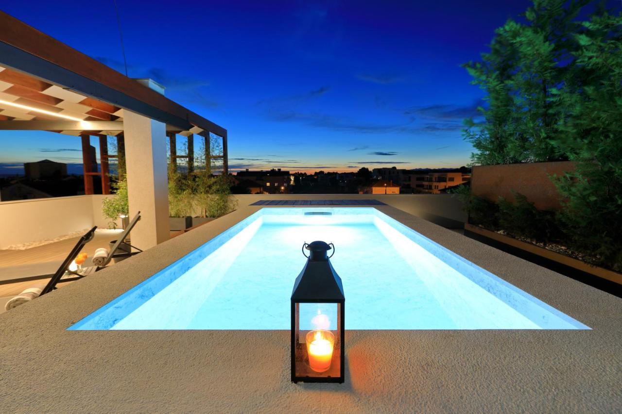 Penthouse Diem - Private Pool With Sea View Zára Kültér fotó